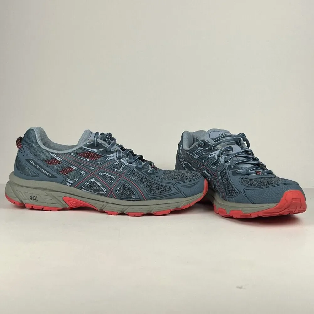 ASICS GEL-Venture 6 Women’s Sz 10 Trail Running Shoes Grey Pink Black T7G6N-9790 - Picture 2 of 9